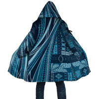 Pasifika Women's Day - Samoa Siapo Malu Tattoo Inspired Cloak Navy Blue