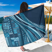 Pasifika Women's Day - Samoa Siapo Malu Tattoo Inspired Sarong Navy Blue