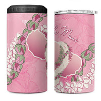 Hawaii Maui Island Flowers Lei 4 in 1 Can Cooler Tumbler Lokelani Rose Pink LT7 One Size: 16 oz Pink - Polynesian Pride