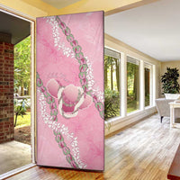 Hawaii Maui Island Flowers Lei Door Cover Lokelani Rose Pink LT7 - Polynesian Pride