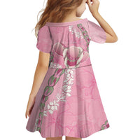 Hawaii Maui Island Flowers Lei Family Matching Off Shoulder Maxi Dress and Hawaiian Shirt Lokelani Rose Pink LT7 - Polynesian Pride