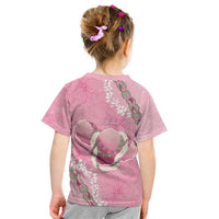 Hawaii Maui Island Flowers Lei Kid T Shirt Lokelani Rose Pink