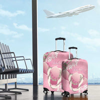Hawaii Maui Island Flowers Lei Luggage Cover Lokelani Rose Pink LT7 - Polynesian Pride