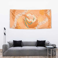 Hawaii Lanai Island Flowers Lei Tapestry Orange Kaunaoa Mix Maile