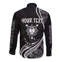 Personalised Philippines Mix Guam Long Sleeve Button Shirt Tropical Style LT7 - Polynesian Pride