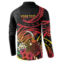 Personalized Milne Bay Button Sweatshirt PNG Lime Pot with Oro Tapa