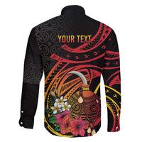 Personalized Milne Bay Family Matching Puletasi and Hawaiian Shirt PNG Lime Pot with Oro Tapa