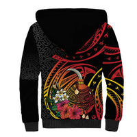 Personalized Milne Bay Sherpa Hoodie PNG Lime Pot with Oro Tapa