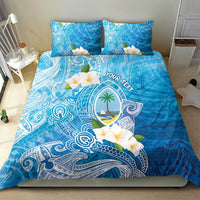 Hafa Adai Guam Chamorro Personalized Bedding Set Ocean Blue Latte Stone with Guasali - Polynesian Pride