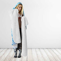 Hafa Adai Guam Chamorro Personalized Hooded Blanket Ocean Blue Latte Stone with Guasali LT7 - Polynesian Pride
