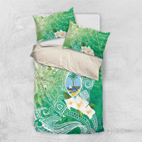 Hafa Adai Guam Chamorro Personalized Bedding Set Summer Green Latte Stone with Guasali - Polynesian Pride