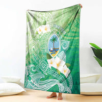 Hafa Adai Guam Chamorro Personalized Blanket Summer Green Latte Stone with Guasali - Polynesian Pride