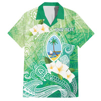 Hafa Adai Guam Chamorro Personalized Family Matching Long Sleeve Bodycon Dress and Hawaiian Shirt Summer Green Latte Stone with Guasali - Polynesian Pride
