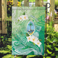 Hafa Adai Guam Chamorro Personalized Garden Flag Summer Green Latte Stone with Guasali LT7 Garden Flag Summer Green - Polynesian Pride