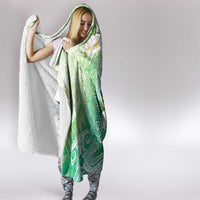 Hafa Adai Guam Chamorro Personalized Hooded Blanket Summer Green Latte Stone with Guasali LT7 - Polynesian Pride