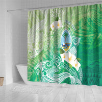 Hafa Adai Guam Chamorro Personalized Shower Curtain Summer Green Latte Stone with Guasali LT7 - Polynesian Pride