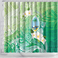 Hafa Adai Guam Chamorro Personalized Shower Curtain Summer Green Latte Stone with Guasali LT7 - Polynesian Pride
