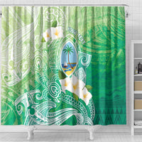 Hafa Adai Guam Chamorro Personalized Shower Curtain Summer Green Latte Stone with Guasali LT7 - Polynesian Pride