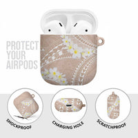Polynesian Vintage Floral AirPods Case Beige Motifs - Polynesian Pride