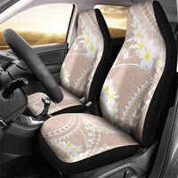 Polynesian Vintage Floral Car Seat Cover Beige Motifs - Polynesian Pride