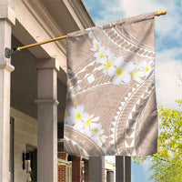Polynesian Vintage Floral Garden Flag Beige Motifs - Polynesian Pride