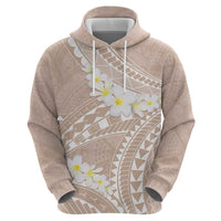 Polynesian Vintage Floral Hoodie Beige Motifs - Polynesian Pride