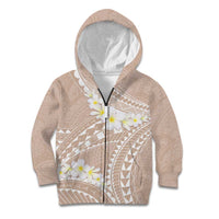 Polynesian Vintage Floral Kid Hoodie Beige Motifs - Polynesian Pride