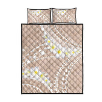 Polynesian Vintage Floral Quilt Bed Set Beige Motifs - Polynesian Pride