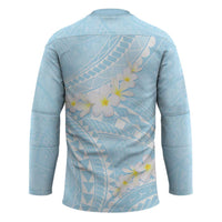 Polynesian Vintage Floral Hockey Jersey Azure Motifs - Polynesian Pride