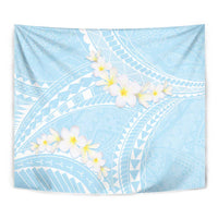 Polynesian Vintage Floral Tapestry Azure Motifs - Polynesian Pride
