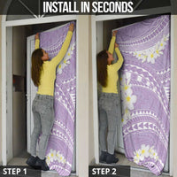 Polynesian Vintage Floral Door Cover Lavender Motifs - Polynesian Pride