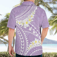 Polynesian Vintage Floral Hawaiian Shirt Lavender Motifs - Polynesian Pride