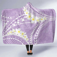 Polynesian Vintage Floral Hooded Blanket Lavender Motifs - Polynesian Pride