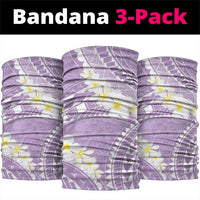 Polynesian Vintage Floral Neck Gaiter Lavender Motifs - Polynesian Pride