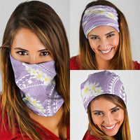 Polynesian Vintage Floral Neck Gaiter Lavender Motifs - Polynesian Pride