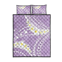 Polynesian Vintage Floral Quilt Bed Set Lavender Motifs - Polynesian Pride