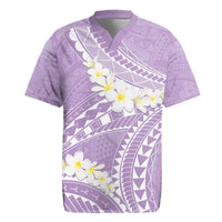 Polynesian Vintage Floral Rugby Jersey Lavender Motifs - Polynesian Pride