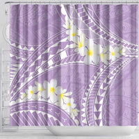 Polynesian Vintage Floral Shower Curtain Lavender Motifs - Polynesian Pride