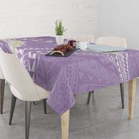Polynesian Vintage Floral Tablecloth Lavender Motifs - Polynesian Pride