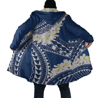 Polynesian Vintage Floral Cloak Navy Blue Motifs - Polynesian Pride