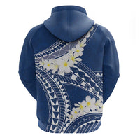 Polynesian Vintage Floral Hoodie Navy Blue Motifs - Polynesian Pride