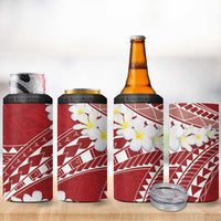 Polynesian Vintage Floral 4 in 1 Can Cooler Tumbler Scarlet Motifs - Polynesian Pride