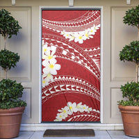 Polynesian Vintage Floral Door Cover Scarlet Motifs - Polynesian Pride