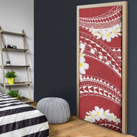 Polynesian Vintage Floral Door Cover Scarlet Motifs - Polynesian Pride