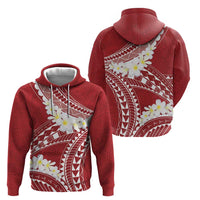 Polynesian Vintage Floral Hoodie Scarlet Motifs - Polynesian Pride