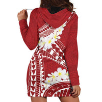Polynesian Vintage Floral Hoodie Dress Scarlet Motifs LT7 - Polynesian Pride