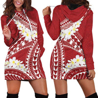 Polynesian Vintage Floral Hoodie Dress Scarlet Motifs LT7 - Polynesian Pride