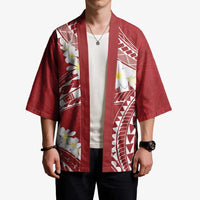 Polynesian Vintage Floral Kimono Scarlet Motifs - Polynesian Pride