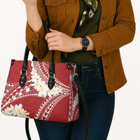 Polynesian Vintage Floral Leather Bag Scarlet Motifs - Polynesian Pride