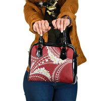 Polynesian Vintage Floral Shoulder Handbag Scarlet Motifs LT7 One Size Scarlet - Polynesian Pride